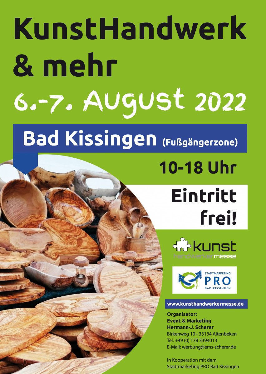 Plakat Kunsthandwerkermarkt Bad Kissingen 2022